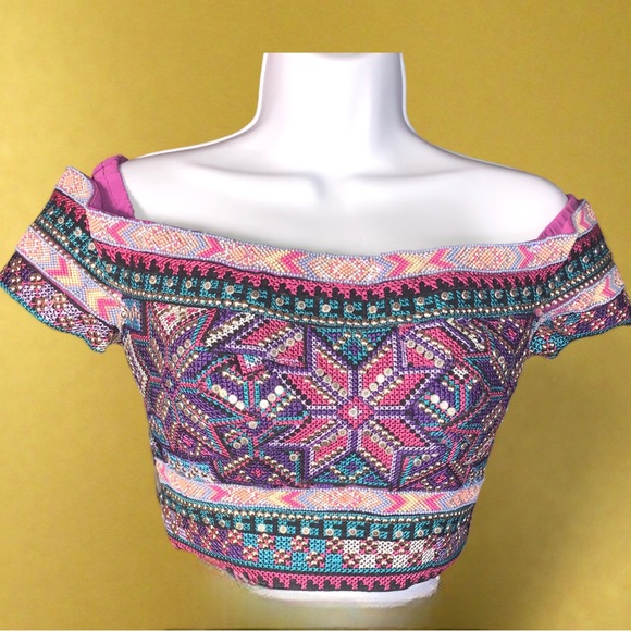 ELLIE WILDE BY MON CHERI Size 2 Beaded Embroidered (Top Only) Belly Dance Boho - Picture 5 of 7